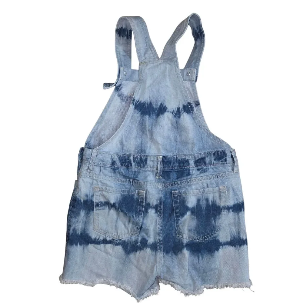 The Children's Place Girls' Tie Dye Denim Shortalls Size 10